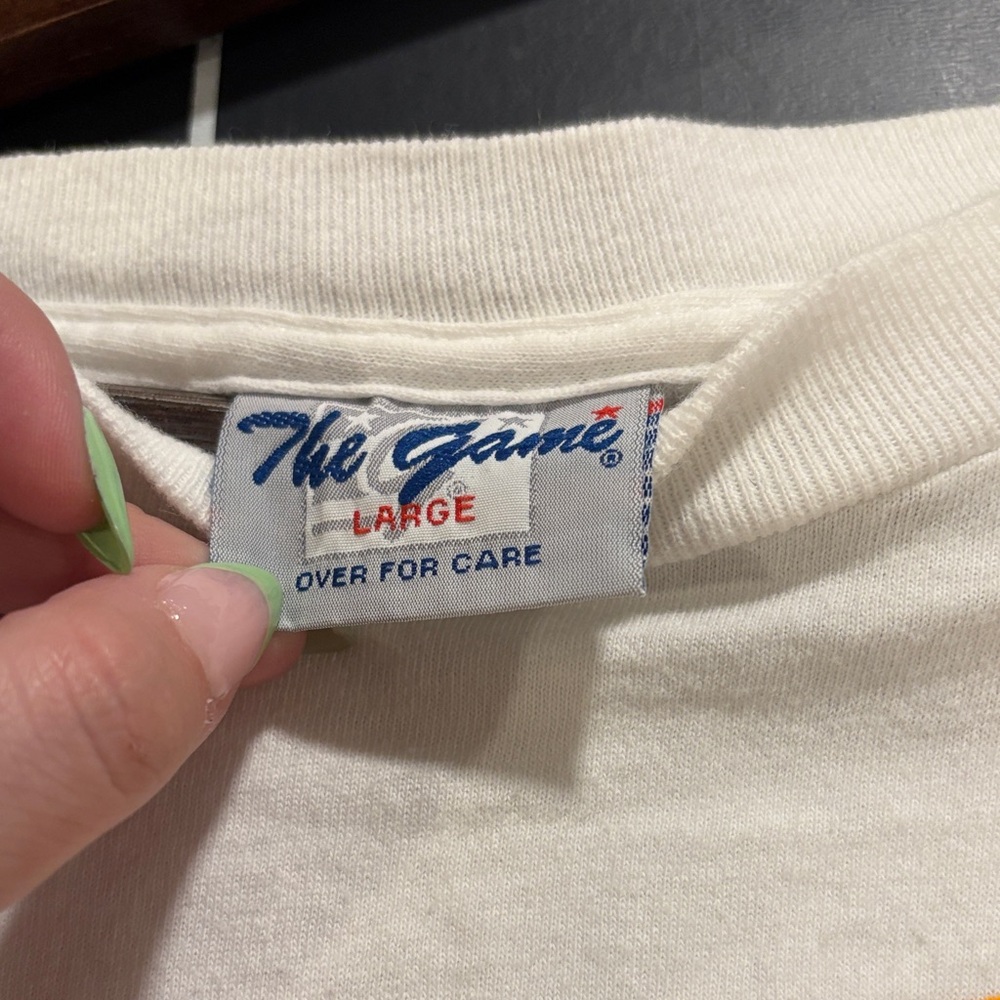The game Redskins large men's Tee vintage white early 90s - Picture 2 of 8
